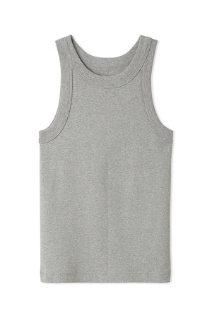コットン丸胴タンクトップ