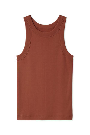 コットン丸胴タンクトップ