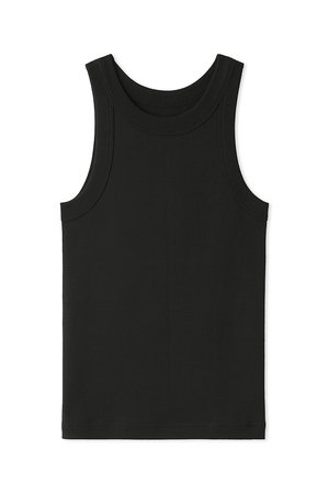 コットン丸胴タンクトップ