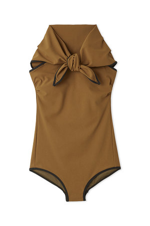 スカーフ付きワンピーススイムウェア