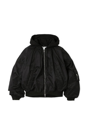 フード付き2WAYボンバーブルゾン
