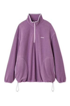 フリースハーフジッププルオーバー