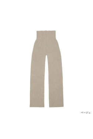 ハイウエストニットパンツ（綿シルク）